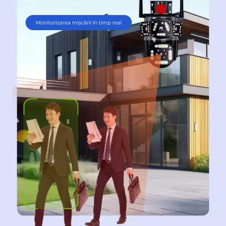 Camera de supraveghere dubla 4G DeVeghe G22 4MP, Full HD, Negru [2]