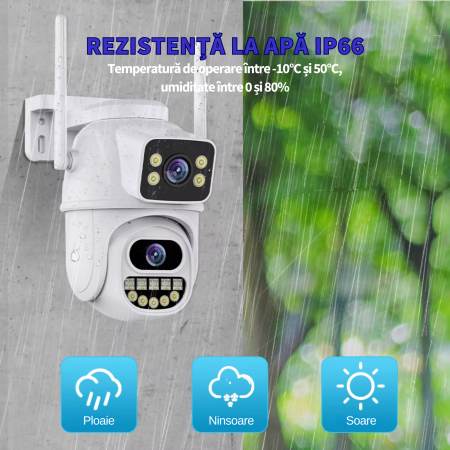 Camera de supraveghere dubla WiFi DeVeghe D22 6MP, Full HD, zoom 5x [3]