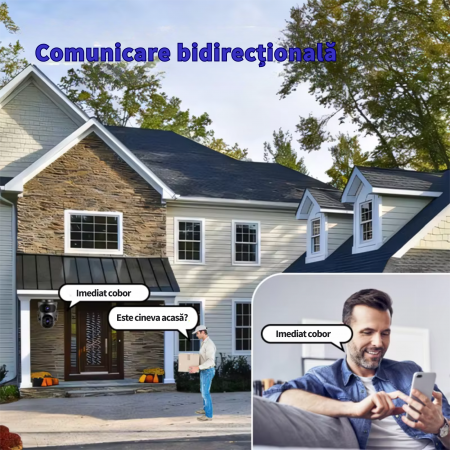 Camera de supraveghere dubla WiFi DeVeghe E20 8MP, Full HD, Negru [7]