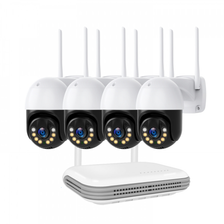 Sisteme de supraveghere WiFi - Sistem de supraveghere WiFi DeVeghe cu 4 camere de 4MP, Full HD