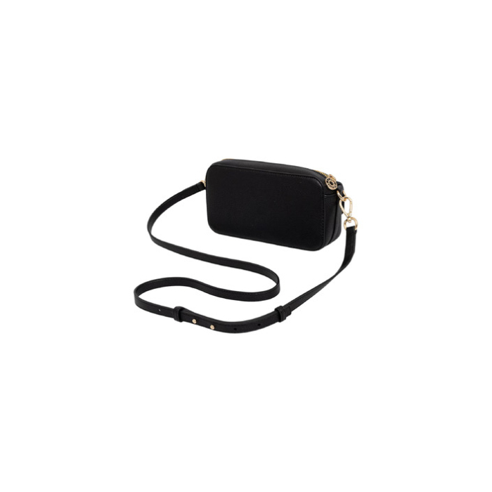 Geantă crossbody damă Tommy Hilfiger – Neagră, Textură Granulată cu Buzunar Frontal și Accente Aurii [3]