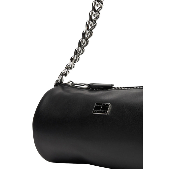 Geantă Damă Tommy Jeans Neagră – Mini Barrel Bag cu Lanț [4]