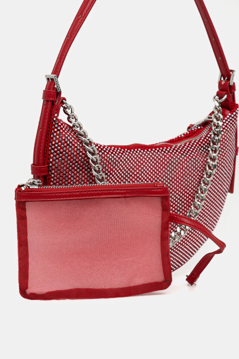 Geantă damă Steve Madden Bdream-R, roșie, poșetă mică cu fermoar [4]