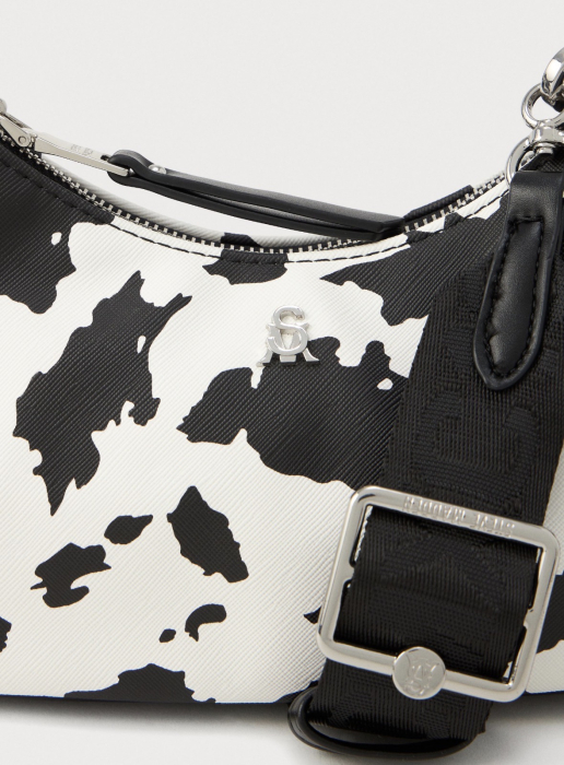 Geantă damă Steve Madden VELA, black/white, animal print [3]