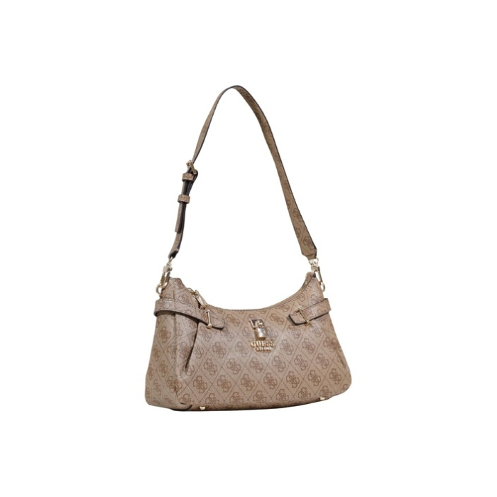 GUESS - Yesba Shoulder Bag – Bej cu Imprimeu Logo [3]