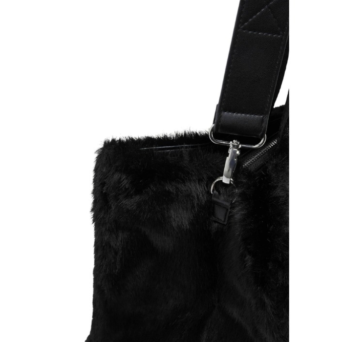 LIU JO - Geantā shopper damā, faux fur, neagrā [5]