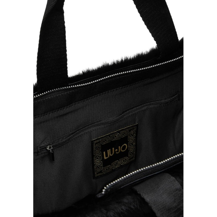 LIU JO - Geantā shopper damā, faux fur, neagrā [2]