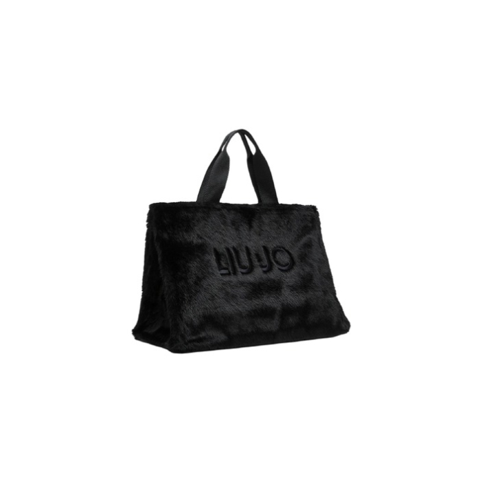 LIU JO - Geantā shopper damā, faux fur, neagrā [4]