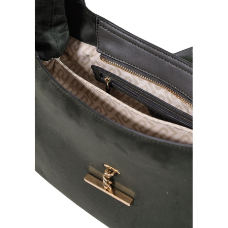 LIU JO - BOSTON BAG, textură de piele întoarsă, verde [3]