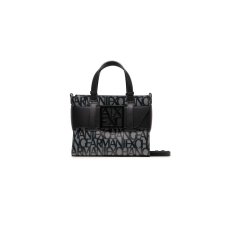 Genți - Geantă Damă Armani Exchange – Mini Tote Jacquard cu Logo Print