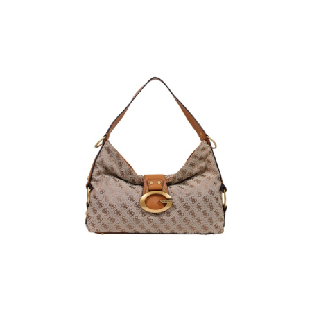 Genți - Geantă Damă Guess  CAMDEN – Shoulder Bag cu Detalii COGNAC - LARGE