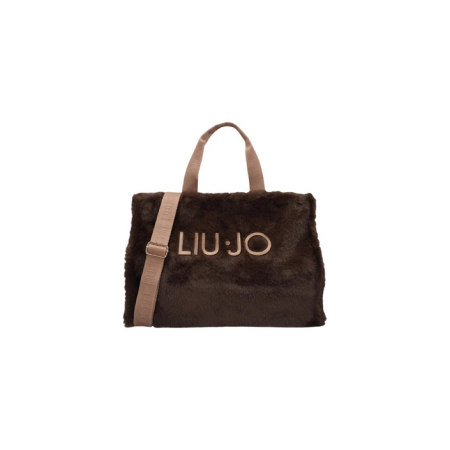 Genți - LIU JO - Geanta shopper dama, faux fur, maro