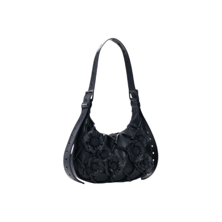 Geantă de mână neagră Desigual – Aplicații Florale 3D [1]