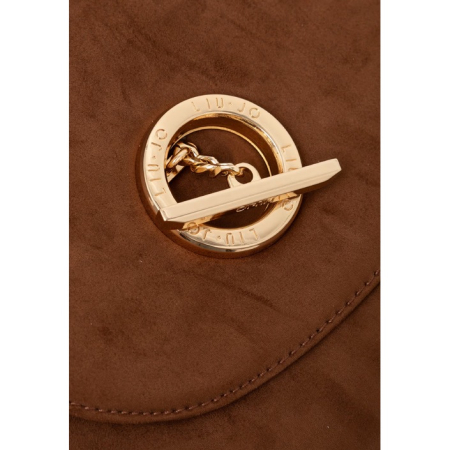 BOSTON BAG, textură de piele întoarsă, maro [3]