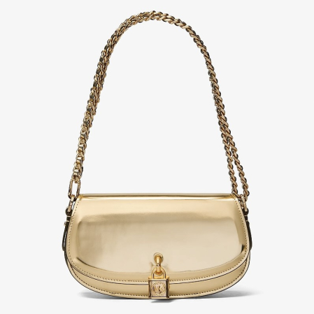 Geantă damă Michael Kors Mila Small Metallic Leather Shoulder Bag, piele metalizată [1]