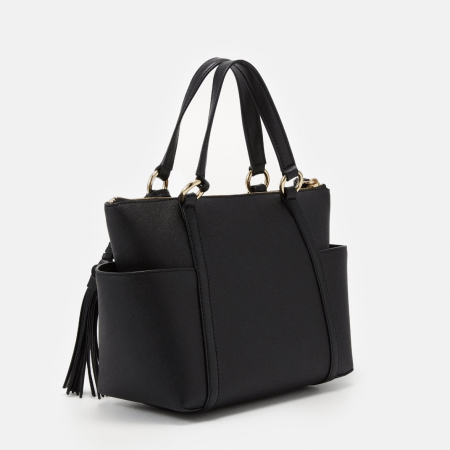 Geantă damă Michael Kors Tote, piele neagră, fermoar, detalii aurii [2]