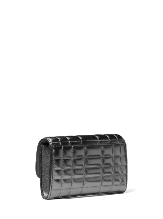 Geantă damă Michael Kors Tribeca Conv Chain, piele argintie matlasată [2]