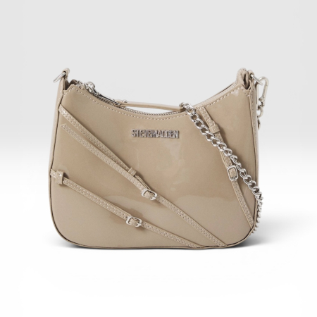 Genți - Geantă damă Steve Madden BLIANA, taupe, detalii argintii