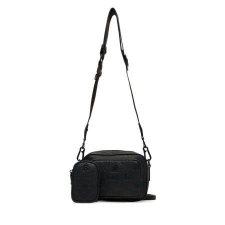 Genți - Geantă damă Steve Madden Blolla, neagră, crossbody cu fermoar