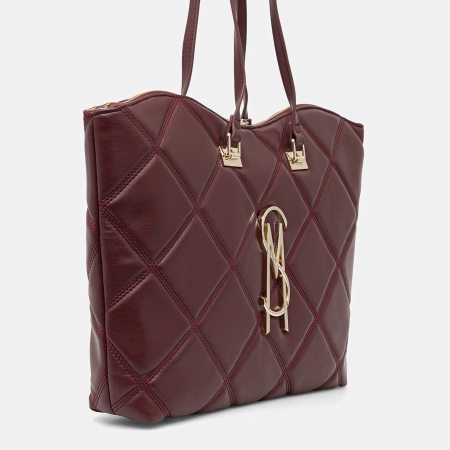 Geantă damă Steve Madden Bvuse, roșie, tote bag cu fermoar [1]