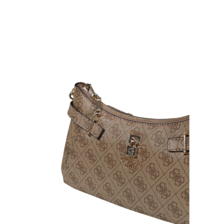 GUESS - Yesba Shoulder Bag – Bej cu Imprimeu Logo [1]