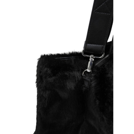 LIU JO - Geantā shopper damā, faux fur, neagrā [4]