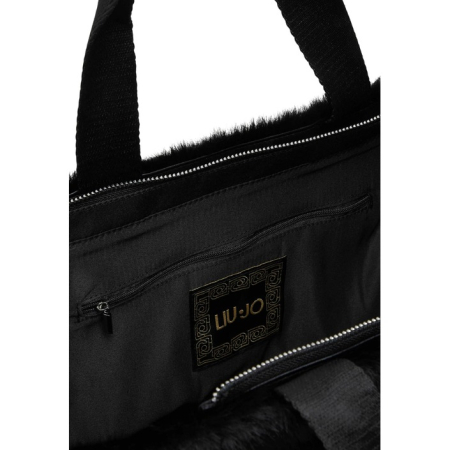 LIU JO - Geantā shopper damā, faux fur, neagrā [1]