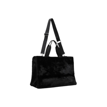 LIU JO - Geantā shopper damā, faux fur, neagrā [2]