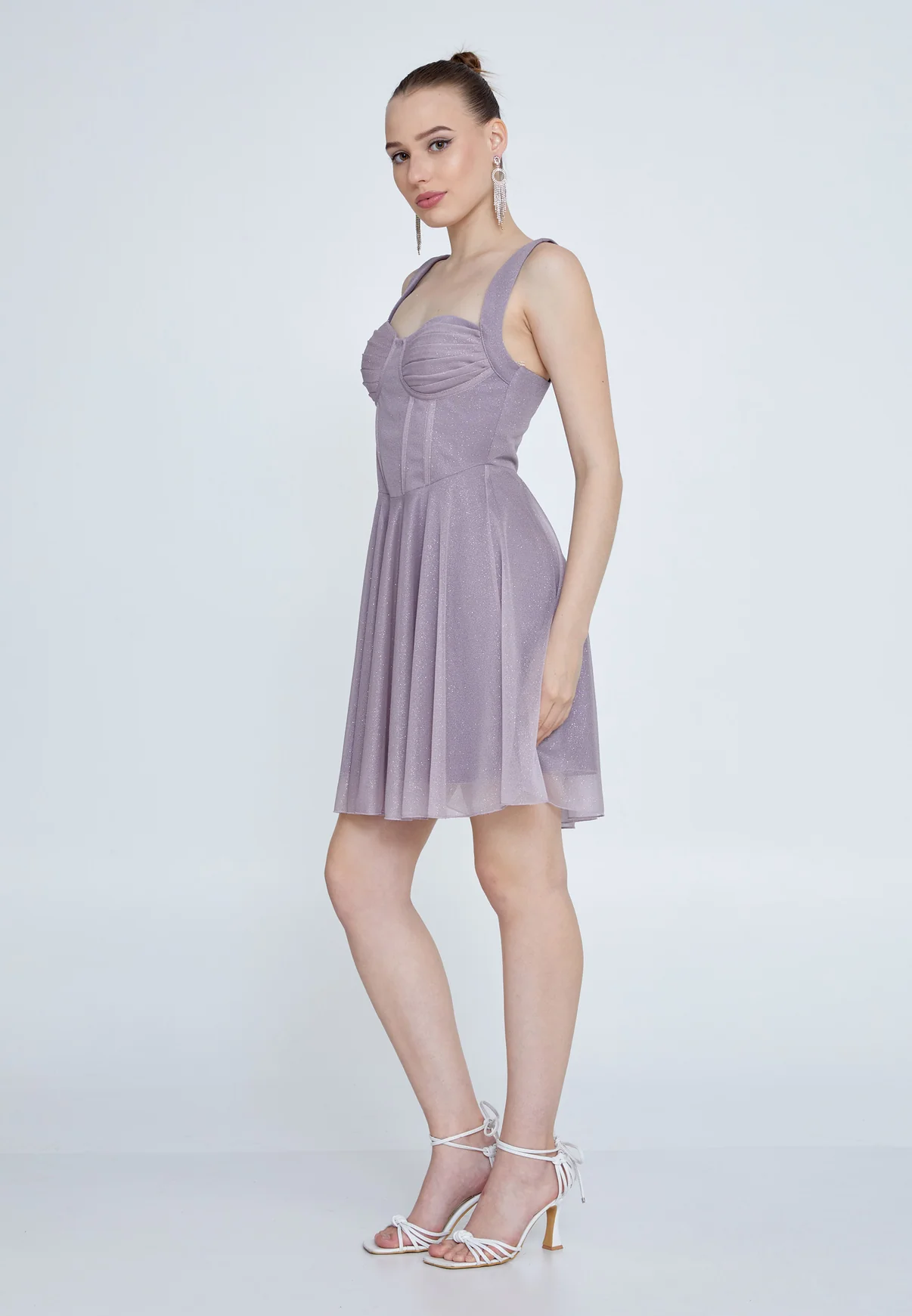 Rochia Mini Glitter cu Corset Bustieră [3]