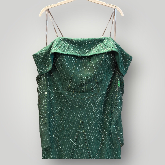 ochie Elegantă, Căzuta pe Umeri, din Plasă Brodată cu Mărgele [2]