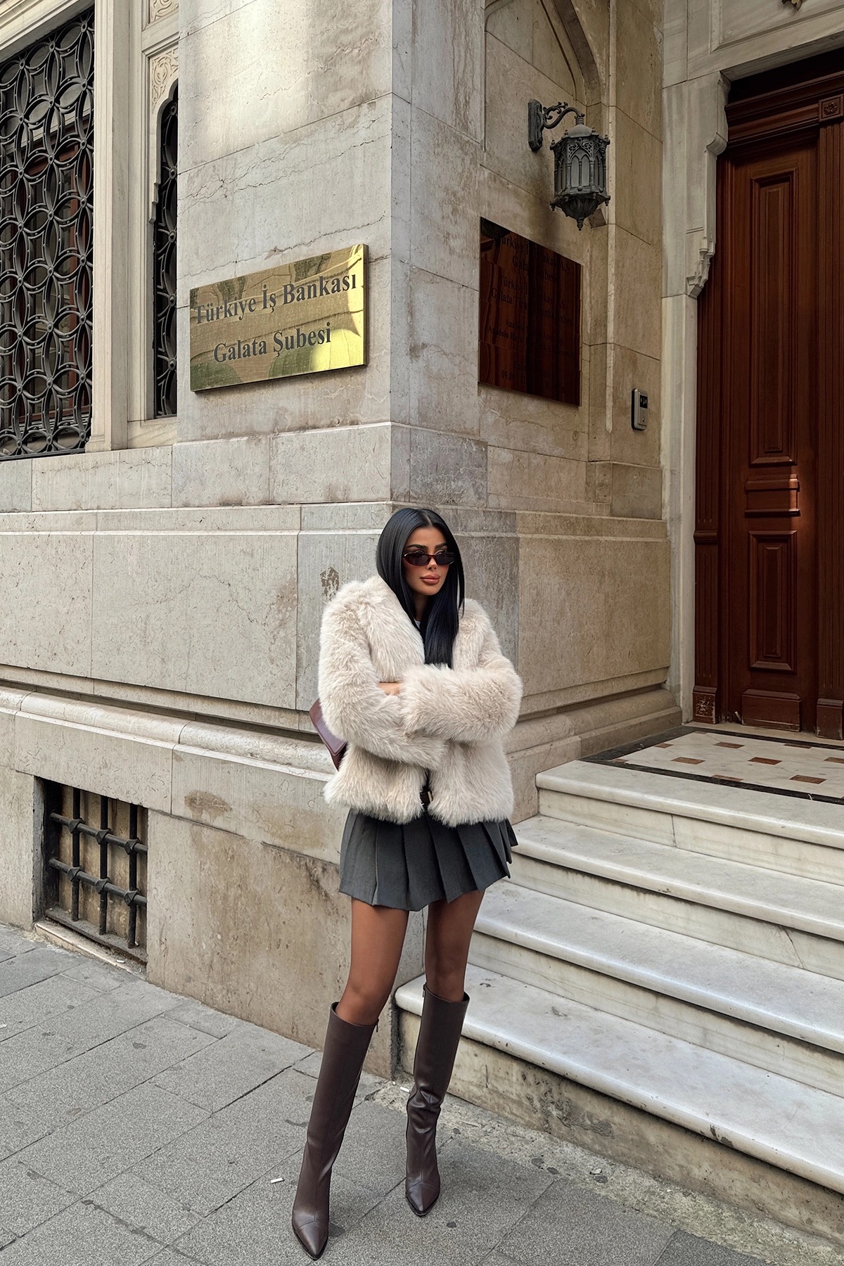 Haină din Blană Artificială Albă [6]