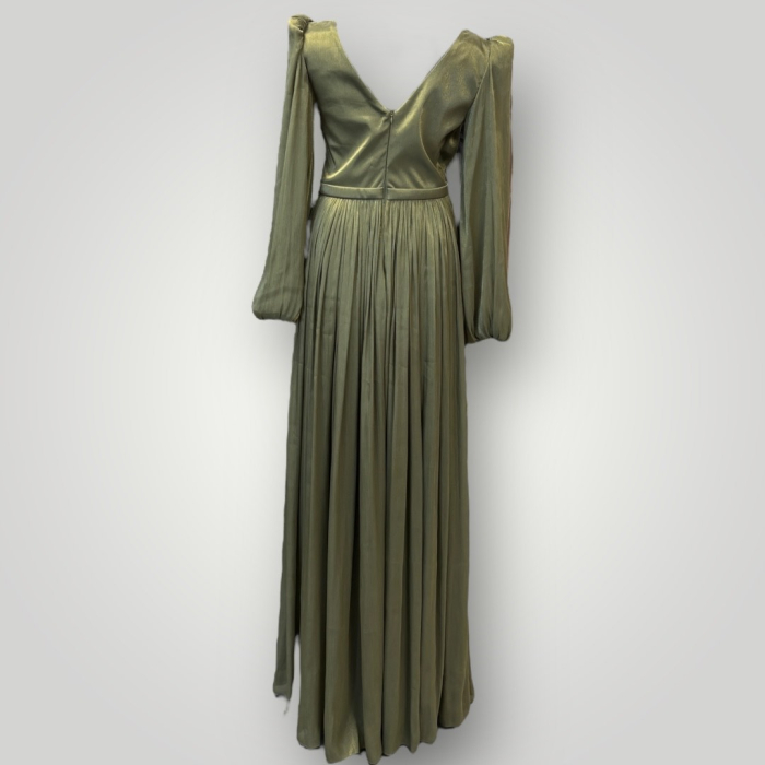 Rochie Elegantă Plisată Olive [3]