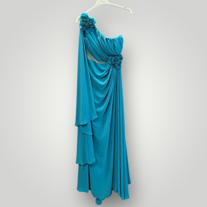 Rochie Fluidă Albastru Turcoaz [2]