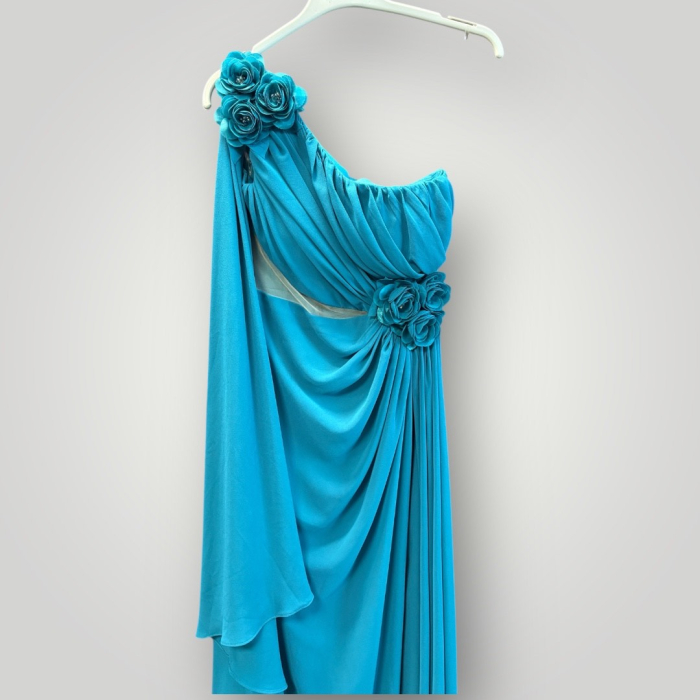 Rochie Fluidă Albastru Turcoaz [3]