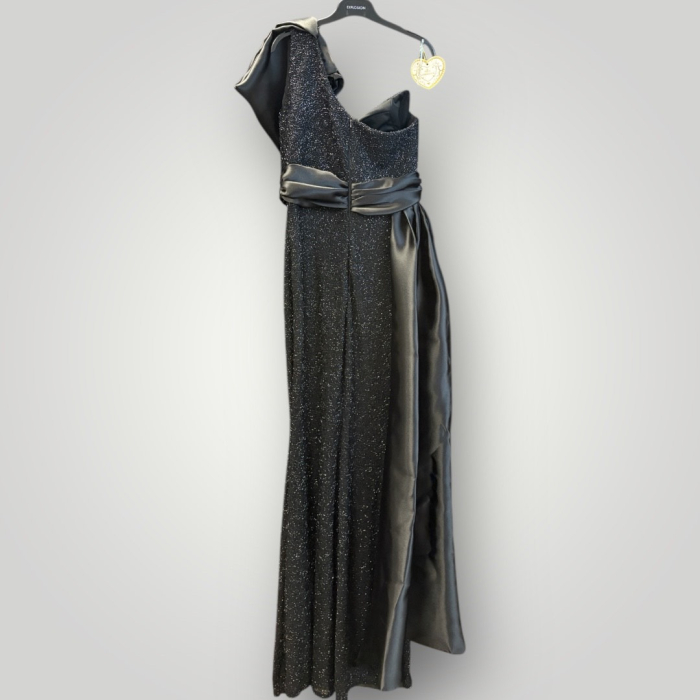 Rochie Maxi de Gală cu detaliu din Satin și Paiete Fine [4]