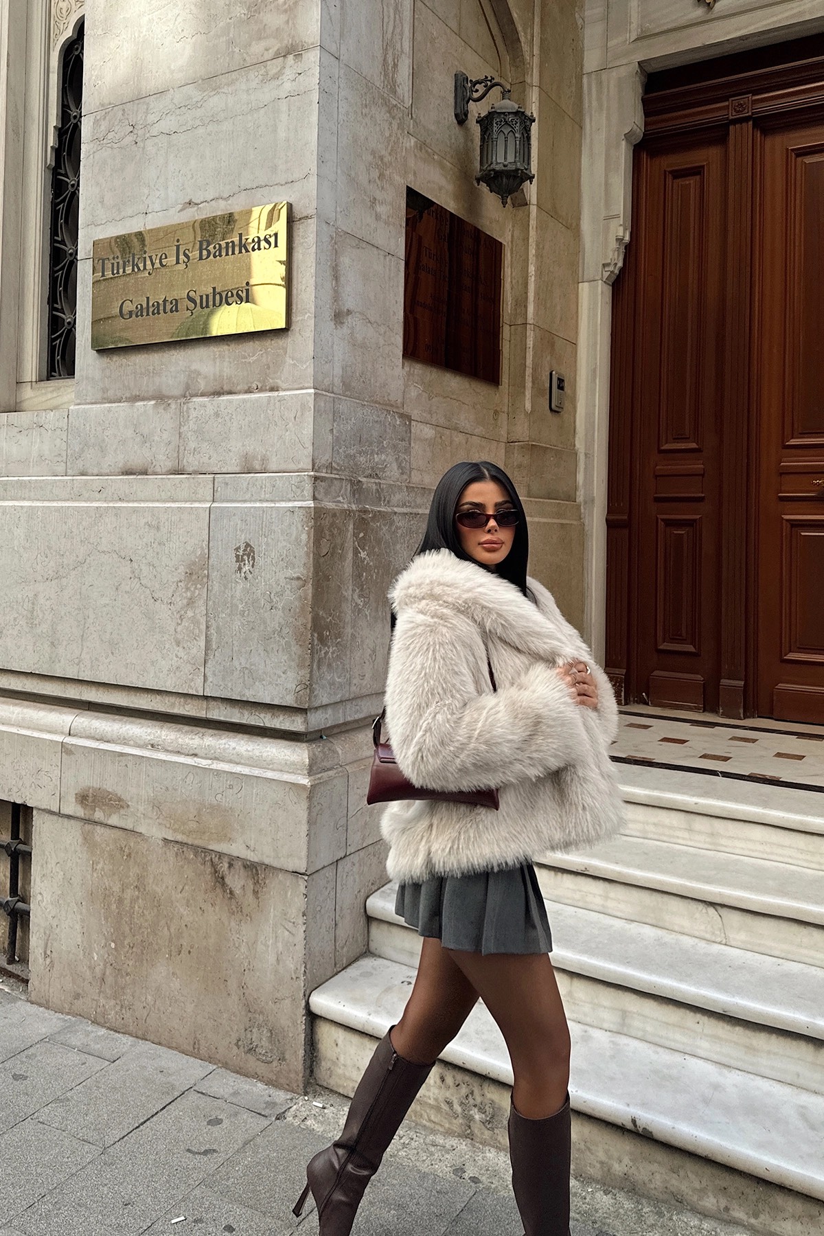 Haină din Blană Artificială Albă [2]