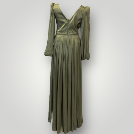 Rochie Elegantă Plisată Olive [2]