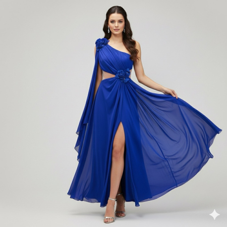 Produse - Rochie Fluidă Albastru Regal