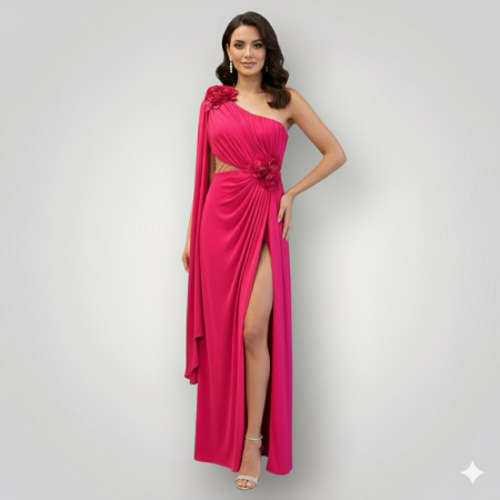 Produse - Rochie Fluidă Fucsia