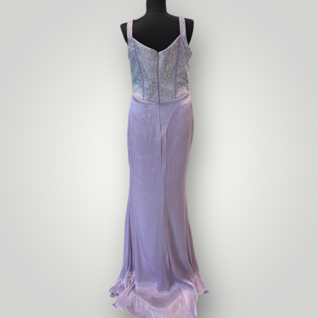 Rochie Lila cu Talie Corsetată [2]