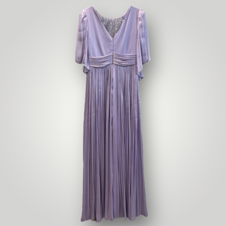 Rochie Maxi Glamour din Chiffon Plisat, cu Decolteu Împodobit cu Mărgele și Mâneci Fluture [3]