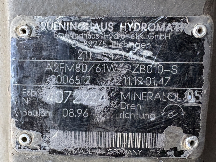 Ansamblu reductor cu hidromotor rotire Brueninghaus Hydromatik A2FM80 - Volvo [6]