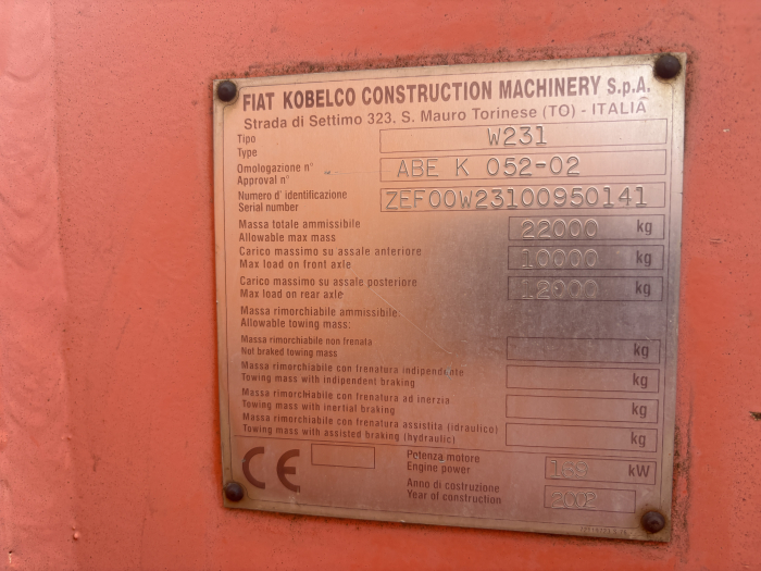 Fiat Kobelco W231 cu motorizare Cummins - Dezmembrări [5]