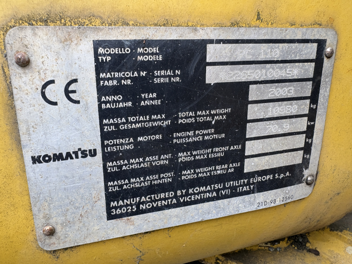 Komatsu PC110R cu motor Komatsu 4D102E - Dezmembrări [4]