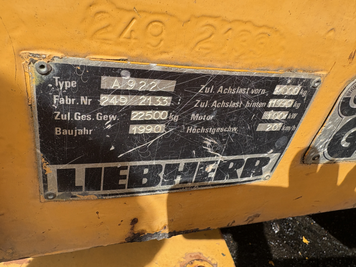 Liebherr A922 cu motor Liebherr D934S - Dezmembrări [3]