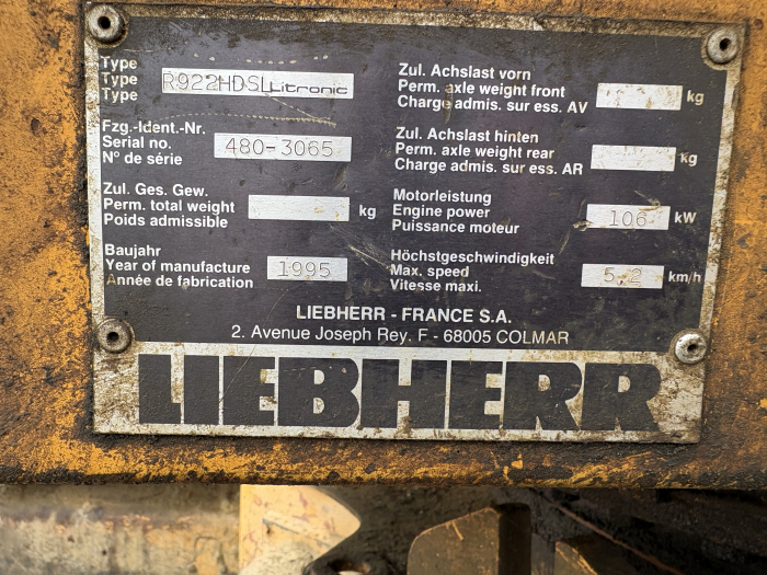 Liebherr R922HDS cu motor D924TI-E - Dezmembrări. [3]
