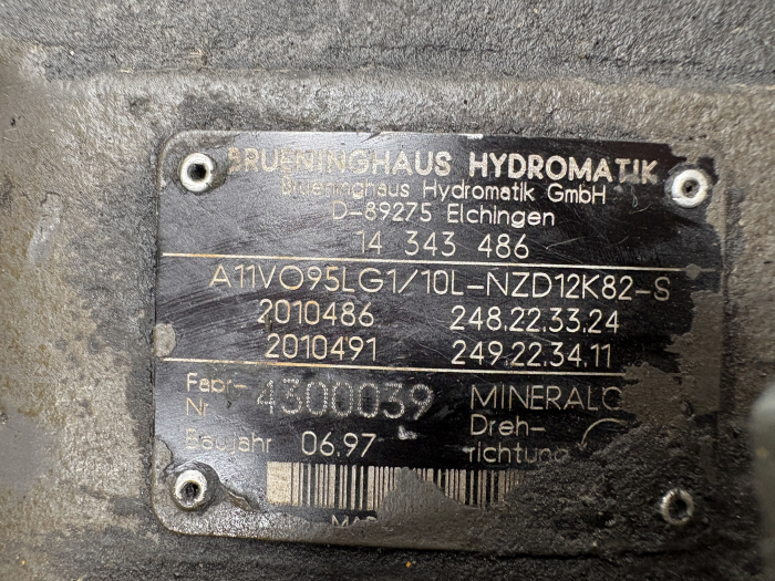 Pompă hidraulică Brueninghaus Hydromatik A11VO95LG1 - Volvo EC280 [3]