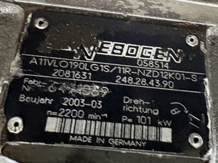 Pompă hidraulică principală Bosch Rexroth A11VLO190LG1S [3]