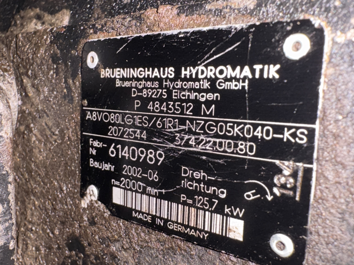 Pompă hidraulică principală Bosch Rexroth A8VO80LG1ES 61R1 [3]