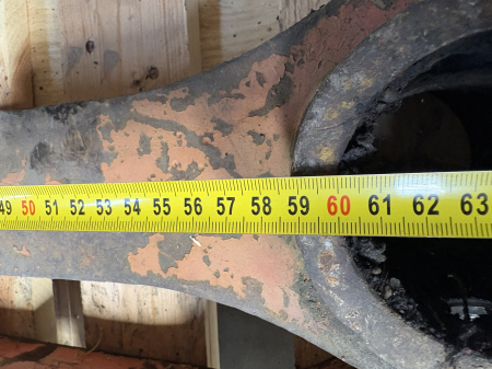 Bielă prindere cupă, diametru interior 70mm, lungime 730mm, interax 600mm [2]